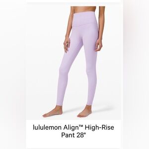 Lavender Lululemon Align High-Rise Pant 28”